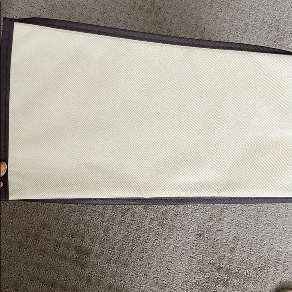 Clear Vinyl Storage Tote Canvas Trim, Ideal For Storing Wristlets, Sm Bags NEW - Picture 3 of 4